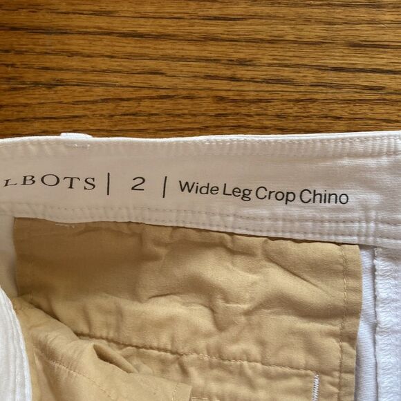 Talbots Wide Leg Crop Chino White Pants Women’s Size 2 - Picture 7 of 16